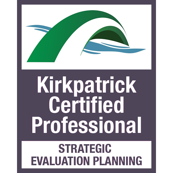 What our credentials mean - Kirkpatrick Certified Professional - Strategic Evaluation Planning badge
