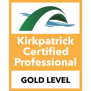 What our credentials mean - Kirkpatrick Certified Professional - Gold Level badge