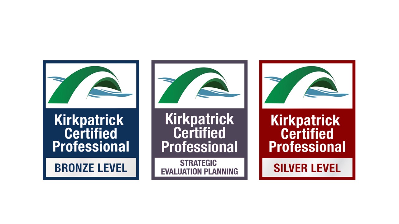 Save 300 on Kirkpatrick certification - bronze, silver and strategic evaluation planning badges